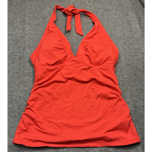 Athleta Orange Halter Swimsuit Tankini Top - Women's Size M - Picture 3 of 7